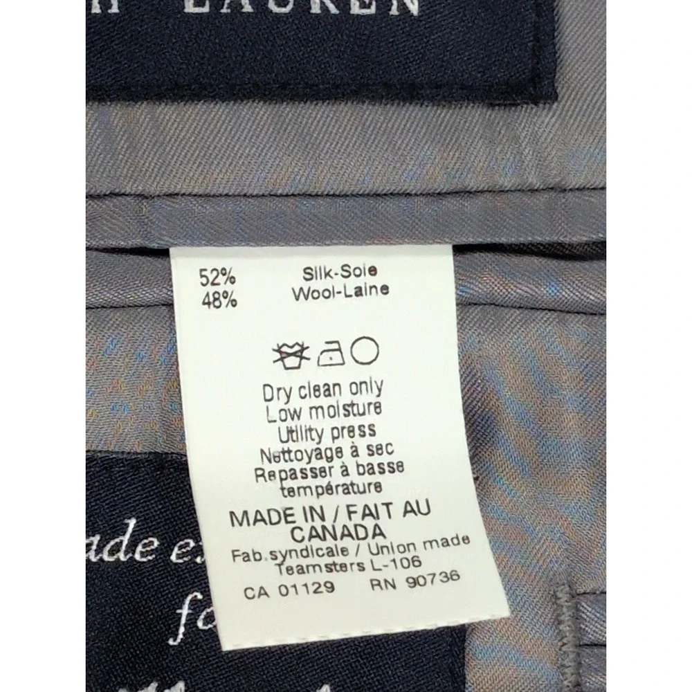 Ralph Ralph Lauren Sport Coat Mens 44L Houndstooth Silk Wool Blazer Dillards
